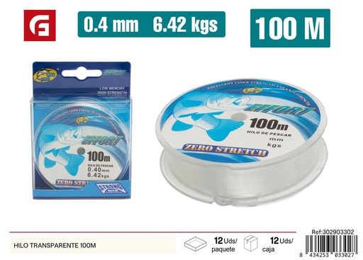 [302903302] Hilo transparente 100M - Accesorios para acuarios