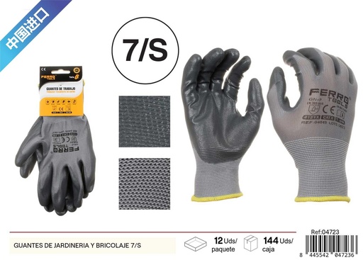 [04723] Guantes de jardinería y bricolaje 7/S de 13 agujas - Herramientas de trabajo y seguridad