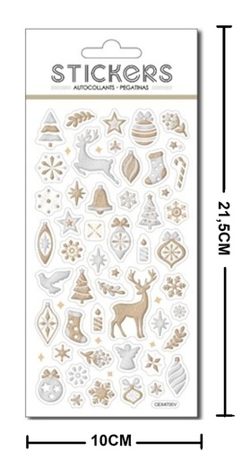 [NV9408] Stickers de Navidad 10x21.5 cm - Material navideño y decoración