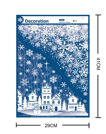 [NV9669] Decoración electrostática Navidad "Esquinas de Ventana" 29x41 cm - Adhesivos decorativos