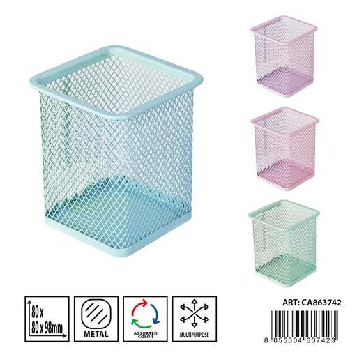 [0236948] Portalápices rectangular 8x8x9.8cm - Material de oficina