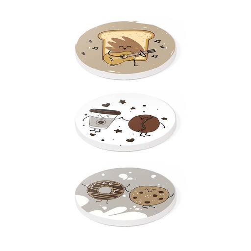 [0235903] posavasos de cerámica con corcho redondo 16 cm - Utensilios para cocina