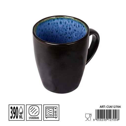 [0235922] Taza azul oscura 390ML - Cerámica
