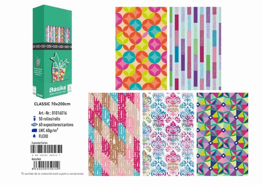 [162825014] Papel regalo clásico 70X200 cm - Papel para regalos