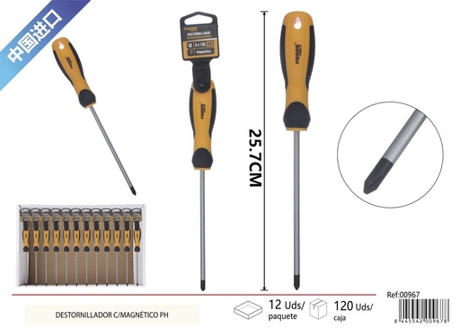 [00967] Destornillador magnético con punta PH2*150mm - Herramientas de ferretería