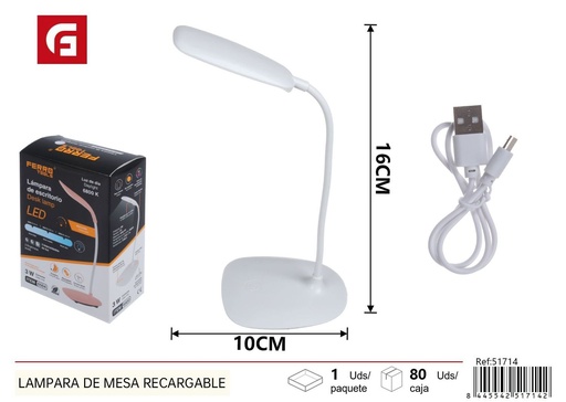 [51714] Lámpara de mesa recargable pequeña - Iluminación