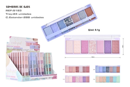[S183-01] Paleta de sombra de ojos 24/U - Variedad de colores para ojos