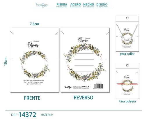 [14372] Tarjeta de felicitación para Amor - Tarjeta para joyas de regalo