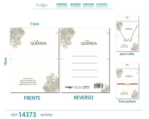 [14373] Tarjeta de felicitación para Amor - Tarjeta para joyas de regalo