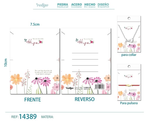 [14389] Tarjeta de felicitación para Hija - Tarjeta para joyas de regalo