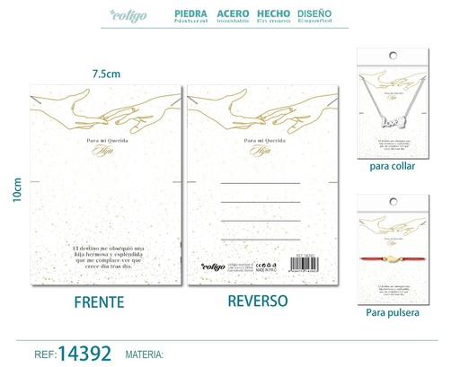 [14392] Tarjeta de felicitación para Hija - Tarjeta para joyas de regalo
