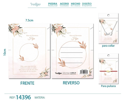 [14396] Tarjeta de felicitación para Hija - Tarjeta para joyas de regalo
