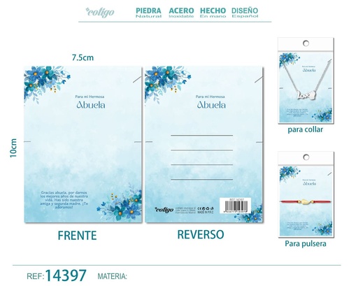 [14397] Tarjeta de felicitación para Abuela - Tarjeta para joyas de regalo