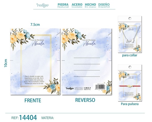 [14404] Tarjeta de felicitación para Abuela - Tarjeta para joyas de regalo