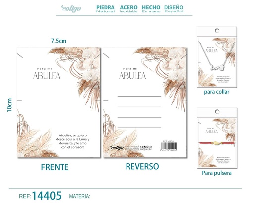 [14405] Tarjeta de felicitación para Abuela - Tarjeta para joyas de regalo