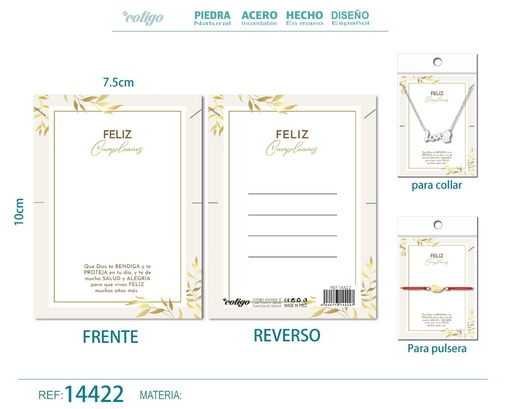 [14422] Tarjeta de felicitación para Cumpleaños - Tarjeta para joyas de regalo