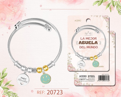 [20723] Brazalete de acero para abuela - Joyería y accesorios