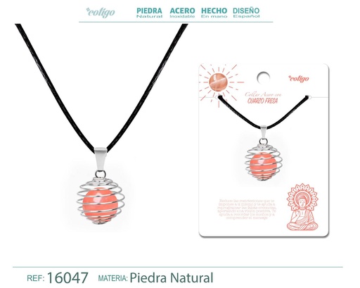 [16047] Colgante de color Sandía 14 mm con accesorio de acero - Joyería especial