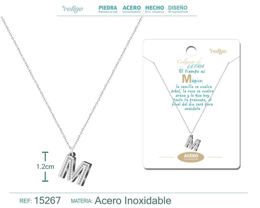 [15267] Collar con letra L en color dorado - Joyería personalizada