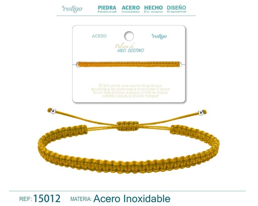 [15012] Pulsera de hilo destino en color dorado - Accesorios elegantes y sofisticados