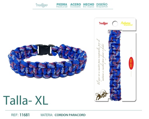 [11681] Pulsera paracord trenzado - Joyería de aventura y resistencia