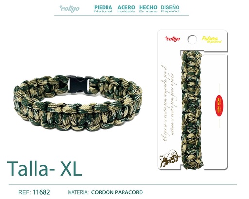 [11682] Pulsera paracord trenzado - Accesorios para quienes aman salir