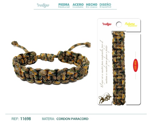 [11698] Pulsera paracord trenzado - Joyería innovadora y duradera