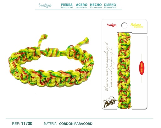 [11700] Pulsera paracord trenzado - Joyería que destaca por su versatilidad