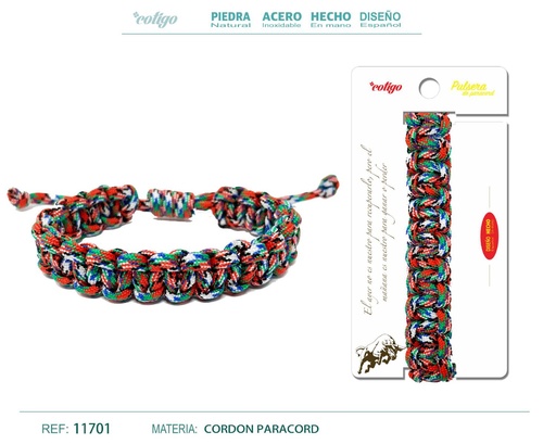 [11701] Pulsera paracord trenzado - Accesorios que aportan un toque único