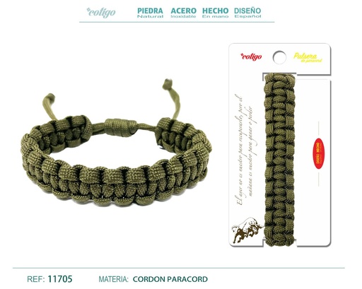 [11705] Pulsera paracord trenzado - Accesorios que marcan la diferencia