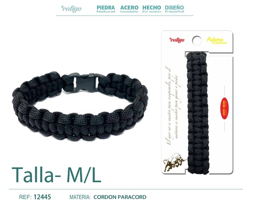 [12445] Pulsera paracord trenzado talla M,L - Joyería que resalta la resistencia