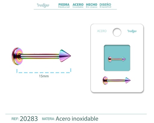 [20283] Piercing de Acero Multicolor - Joyería excepcional