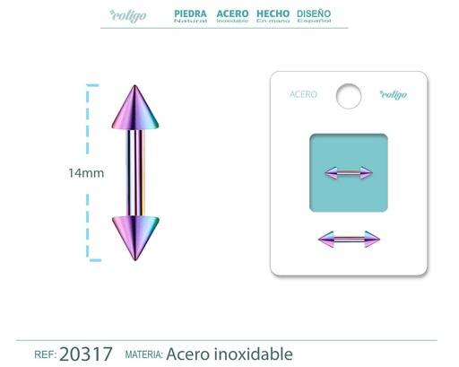 [20317] Piercing de Acero Multicolor - Diversidad en joyas