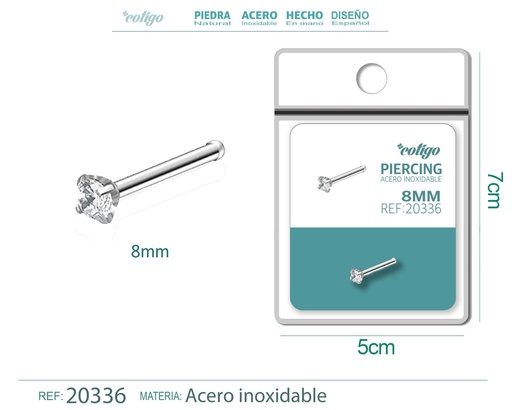[20336] Piercing de acero antialérgico color plateado - Joyería y accesorios