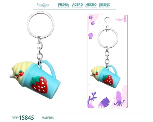 [15845] Llavero de cuerda color macarrón - Accesorios de moda y llaveros coloridos