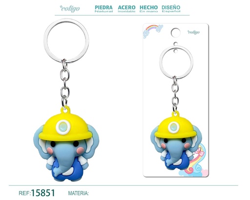 [15851] Llavero de cuerda color macarrón - Accesorios de moda y llaveros coloridos