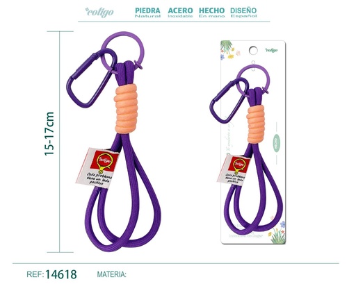 [14618] Llavero de cuerda color macarrón - Accesorios y llaveros creativos