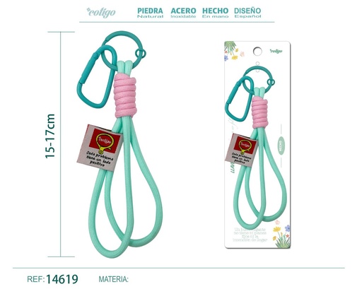 [14619] Llavero de cuerda color macarrón - Accesorios y llaveros creativos