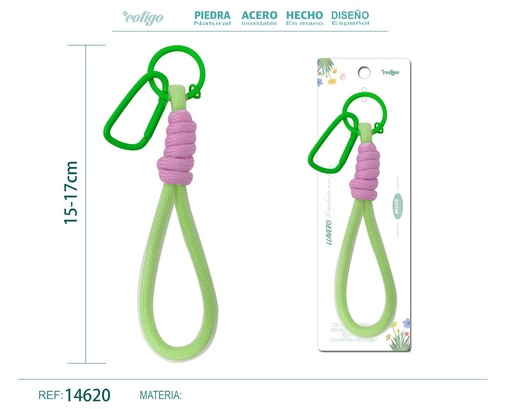 [14620] Llavero de cuerda color macarrón - Accesorios y llaveros creativos