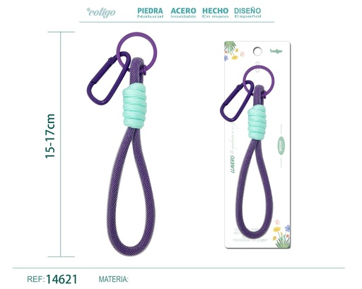 [14621] Llavero de cuerda color macarrón - Accesorios y llaveros creativos