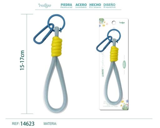 [14623] Llavero de cuerda color macarrón - Accesorios y llaveros creativos