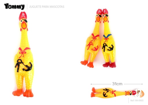 [YM0905] Juguete vinilo gallina 31 cm - Juguetes para mascotas