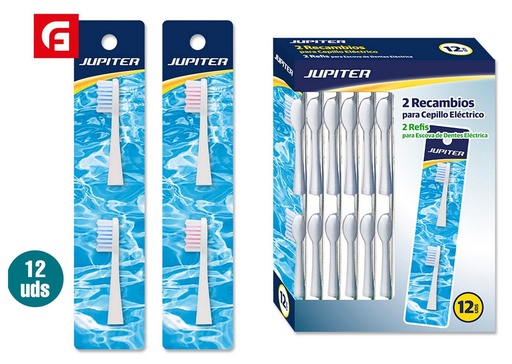 [150826231] Recambios para cepillo de dientes adulto 2 unidades - Productos de cuidado personal