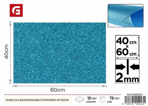 [153801213] Goma EVA biodegradable 40*60cm - Materiales para manualidades
