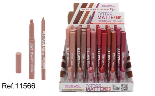 [8435433229308] Dúo perfilador y brillo de labios fija 24 unidades - Cosméticos de labios