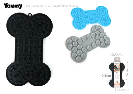[YM0657] Alfombrilla para lamer de hueso 18.5*11.5*0.8cm - Productos para mascotas