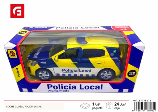 [187778171] Juguete coche policía local global - Juguetes y vehículos de seguridad