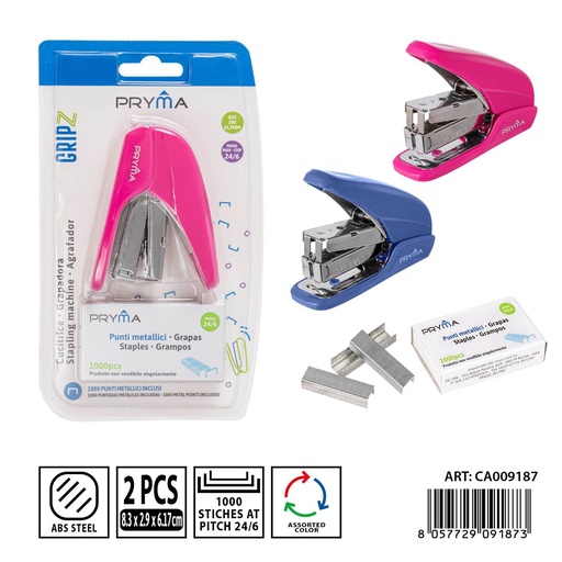 [0237429] Grampadora + grampas 24/6, 1000grapas/box - Materiales de oficina