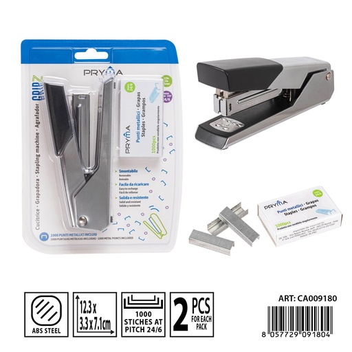 [0237422] Grampadora con 1000 grapas 24/6 - Suministros de oficina