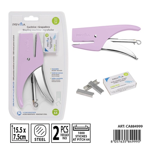 [0236664] Grampadora + grampas 24/6, 1000grapas/box - Materiales de oficina